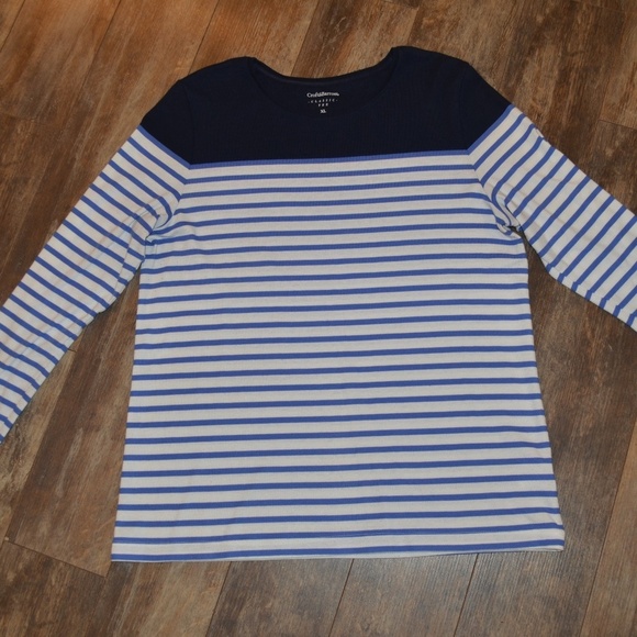 Croft and Borrow Blue and White Striped Shirt - Picture 2 of 6